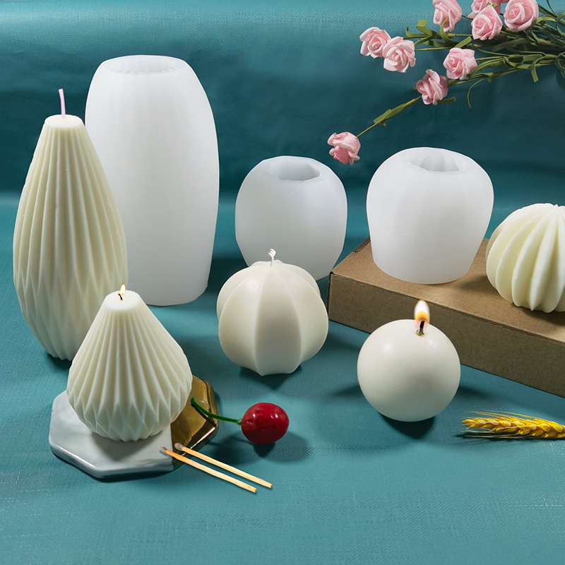 Candle Making Gel Wax - Moules à bougies en silicone 3D,