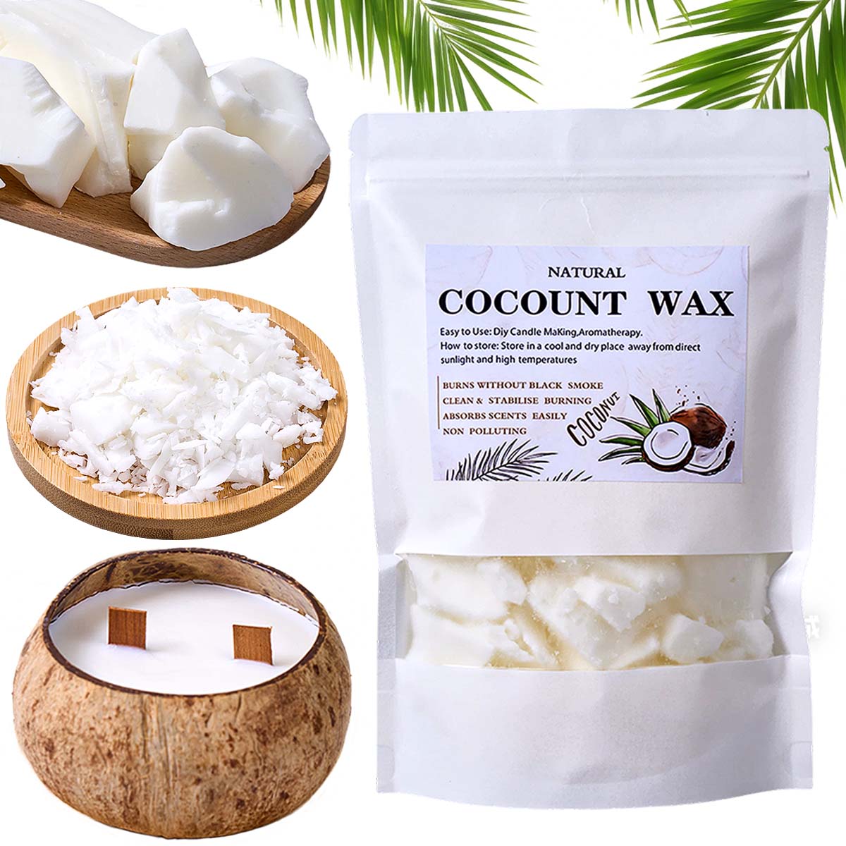 Candle Making Material Wholesale - Cire de coco blanche naturelle 1LB