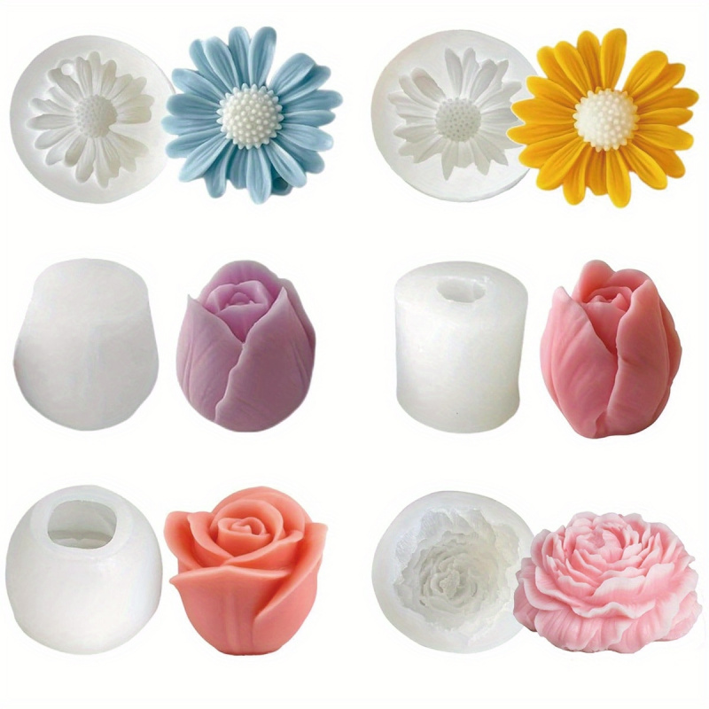 Candle Making Set - Ensemble de moules à bougies 6Flower