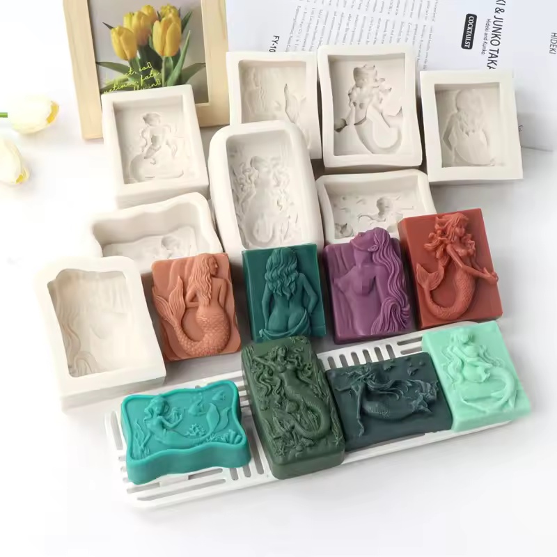 Candle Making Factory - Moule en silicone 3D sirène style