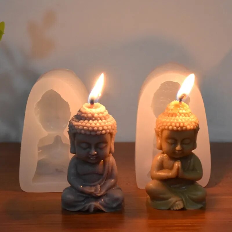 Candle Making Gel Wax - Petite bougie de bouddha Rudraksha, moule