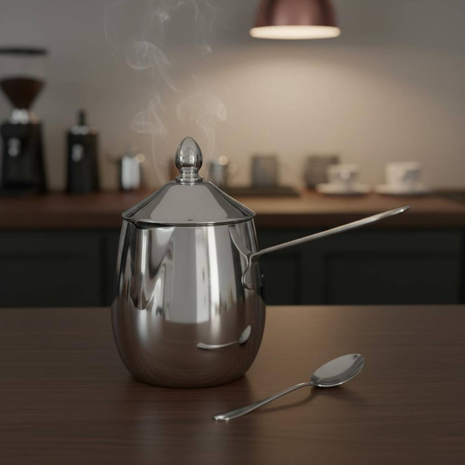 Pour Pot Aluminum - Cafetière ovale avec couvercle, ensemble de